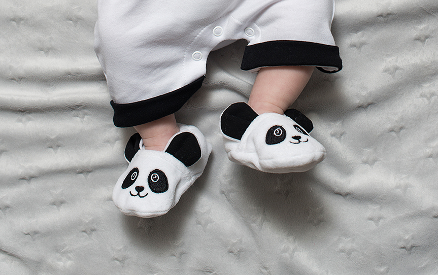 Chaussons bébé panda